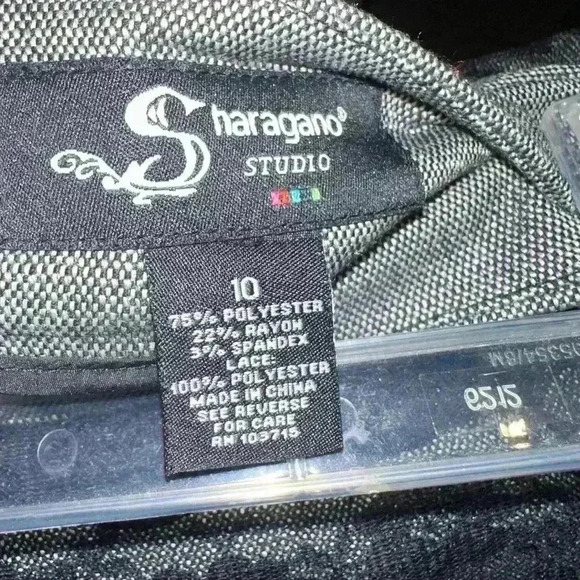 Sharagano Studio Cardigan &  Skirt black and gray sz 10 Skirt Large Cardigan - Picture 5 of 12